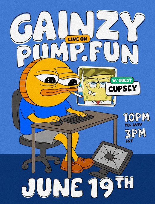 Gainzy Pump.fun Stream with Cupsey - June 19th